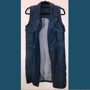 Chambray Denim Duster Vest